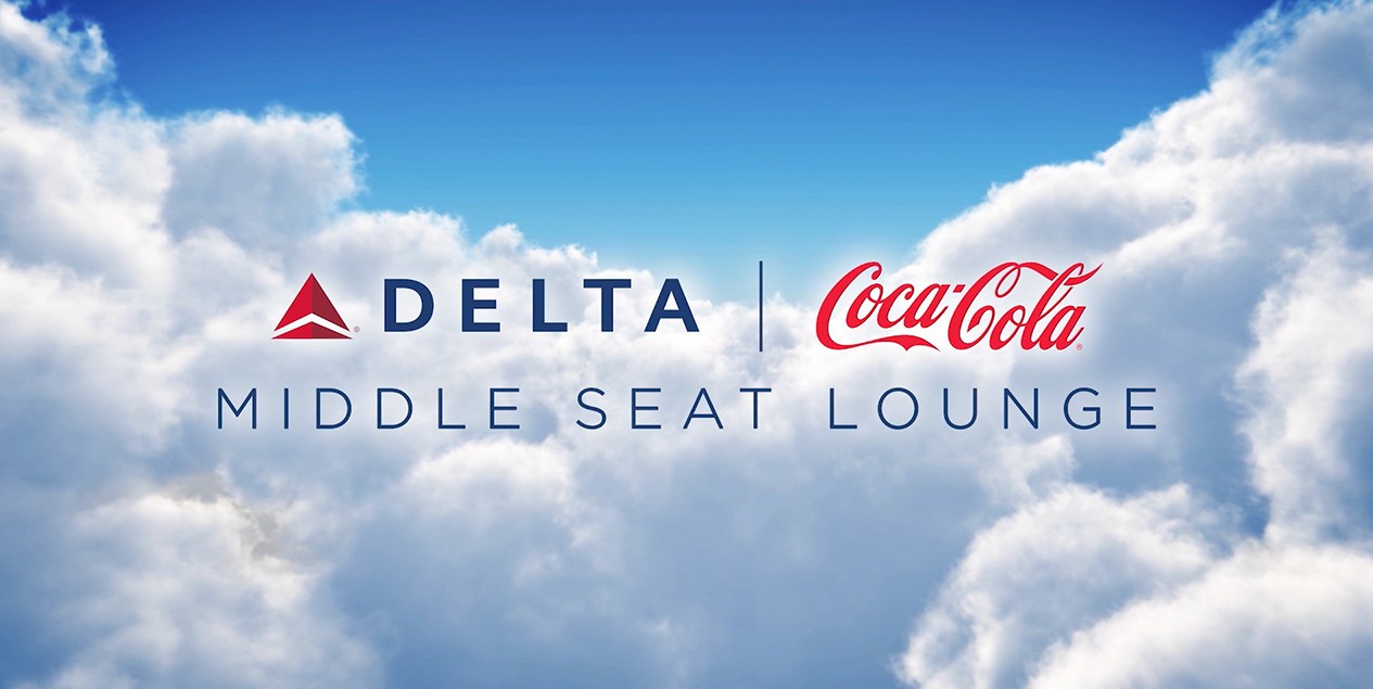 Delta and Coke Middle Seat Lounge graphic