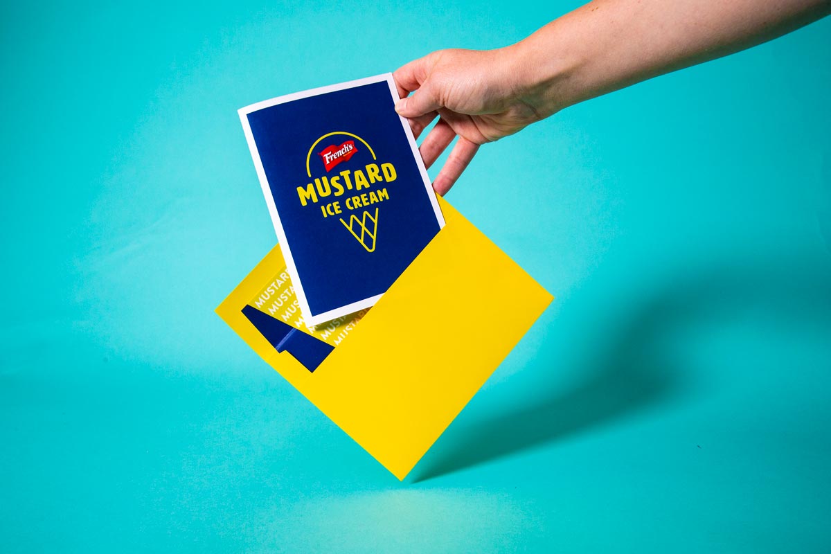 French's Mustard Ice Cream card and envelope