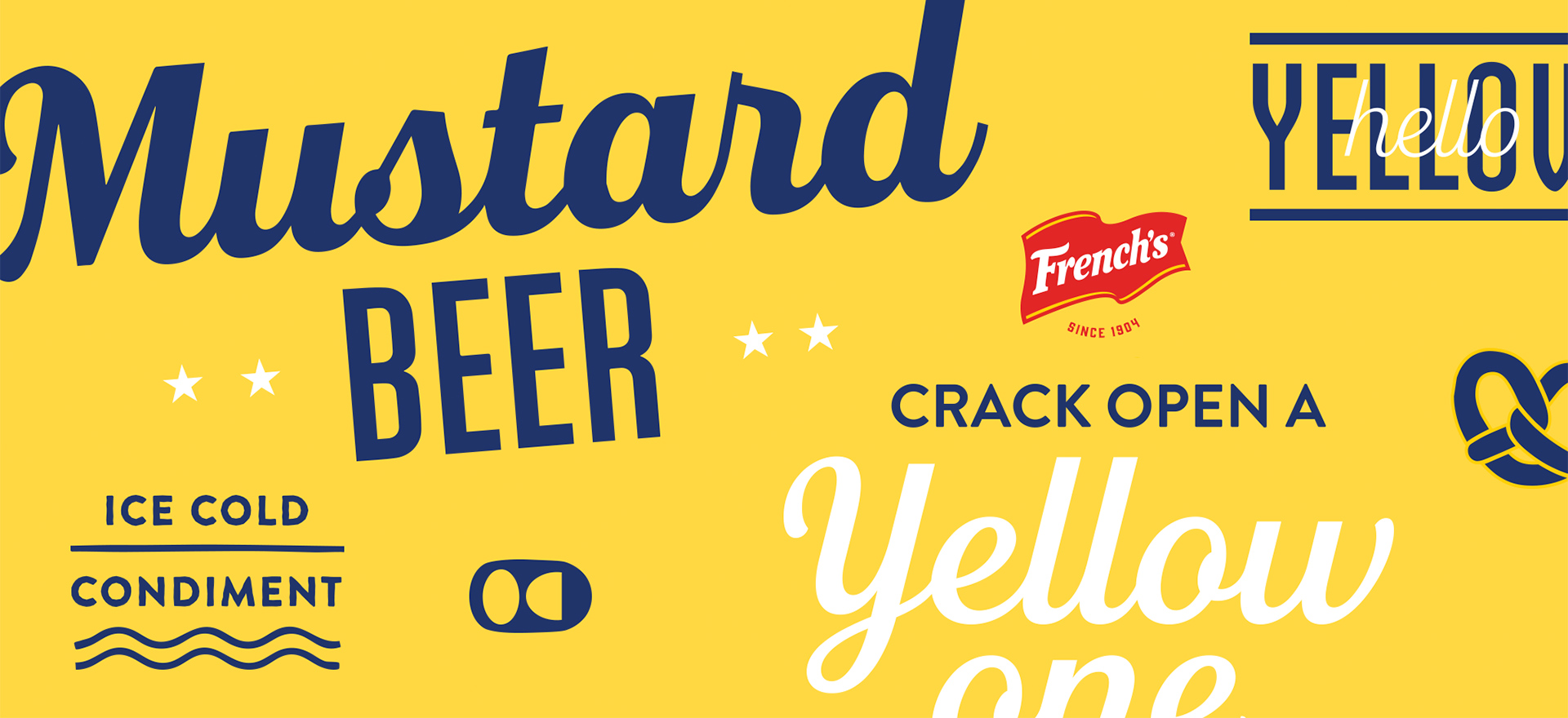 Mustard beer graphic