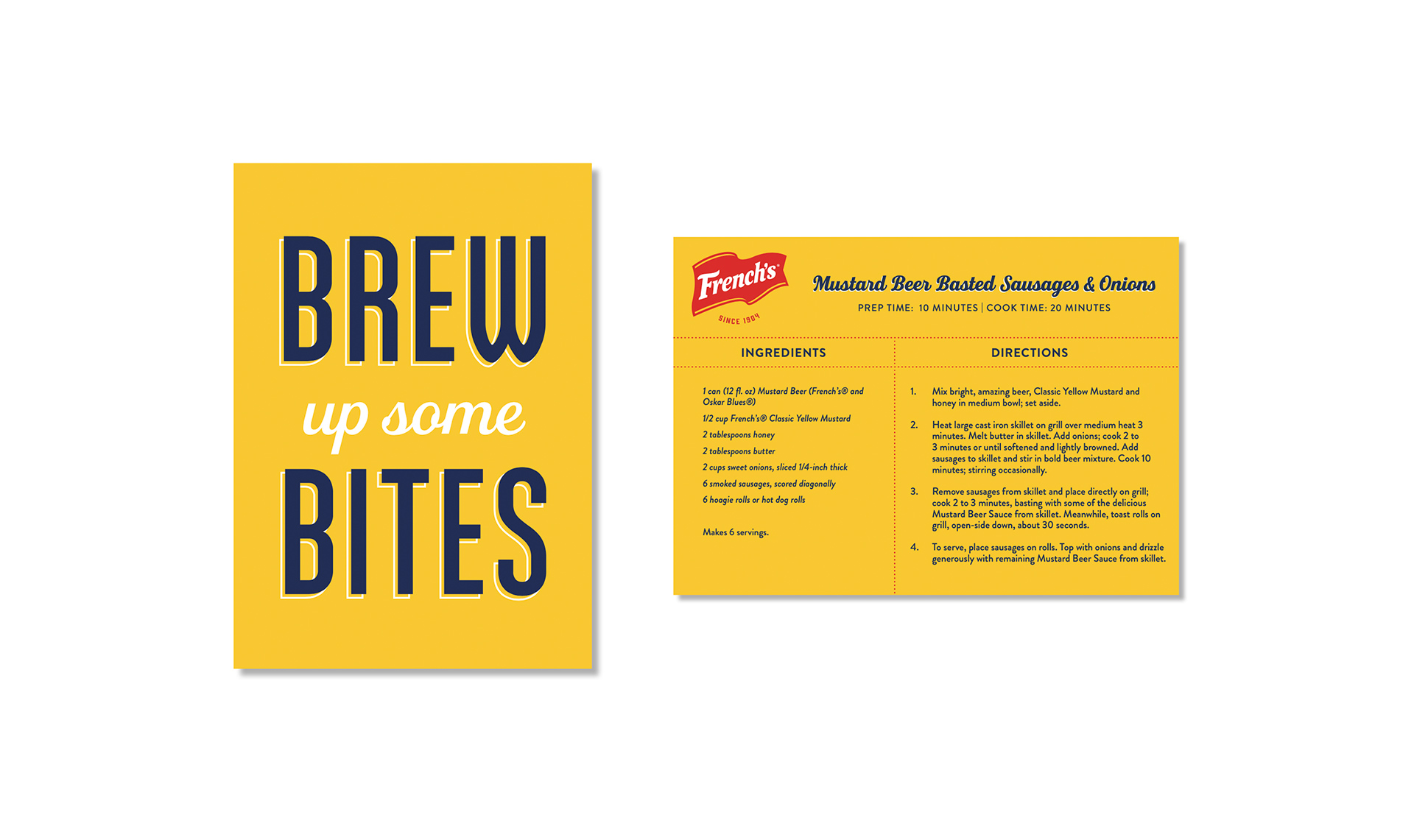 Mustard beer recipe cards