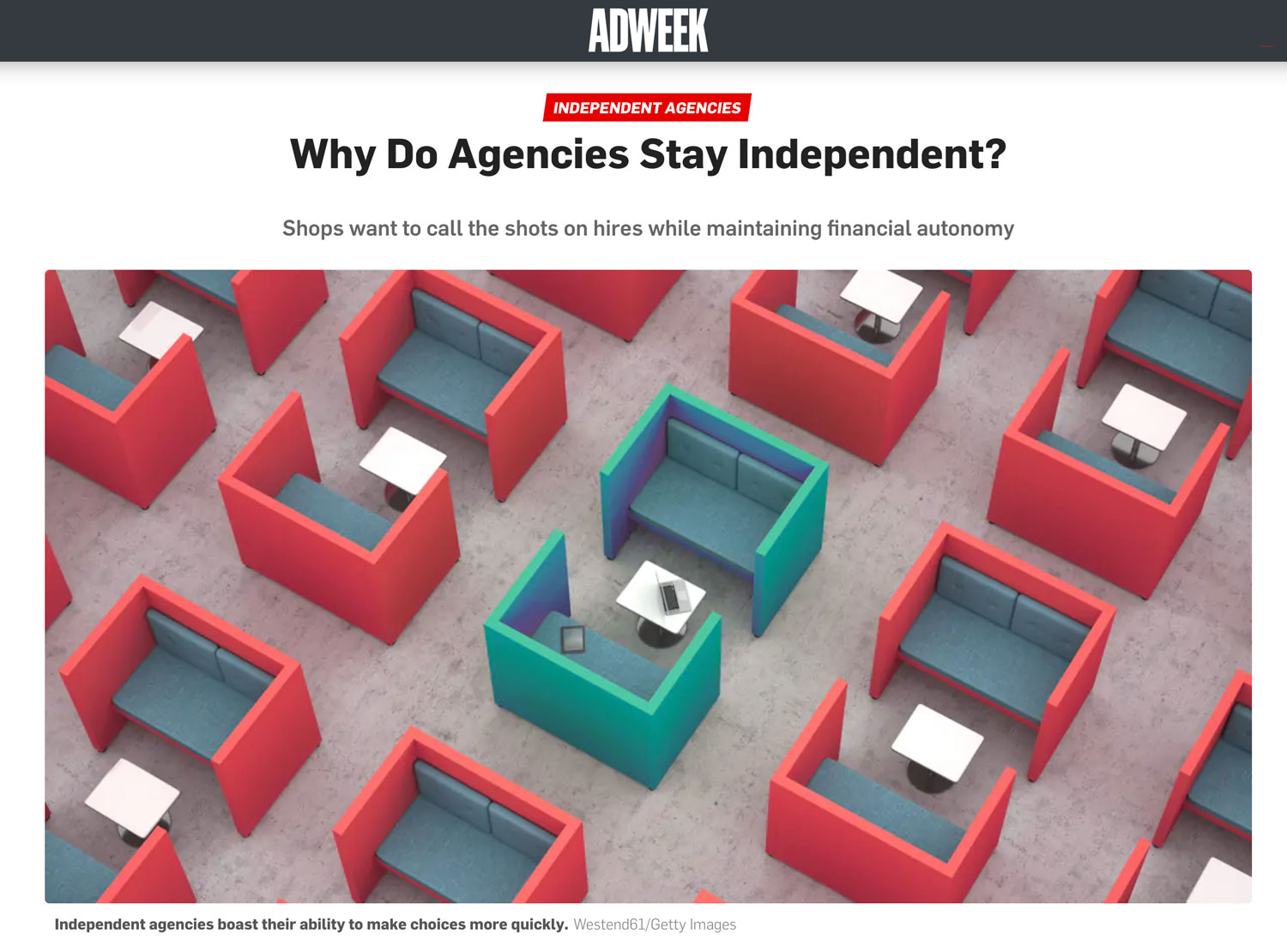 Adweek: Why do Agencies Stay Independent